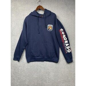 Coronado California Hoodie Sweatshirt Mens Large Navy Duck Company Surf Graphic